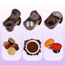 Кофеварка капсульная Kitfort КТ-7448 коричневый/бежевый, исп. кофе - капсулы/молотый, 1 л, 1400 Вт, 19 Бар.
