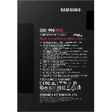 Накопитель SSD Samsung 990 Pro MZ-V9P1T0B/AM 1ТБ, M.2 2280, PCIe 4.0 x4, NVMe, M.2
