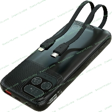 Портативный аккумулятор More choice (4620202550590) PB55-10 с кабелем 1USB 3.0A 22.5W PD - 10000mAh черный