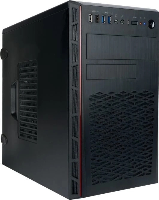 Компьютерный корпус Mini Tower InWin EMR065 черный U3.0*2+U2.0*2 A(HD) +intrusion switch mATX