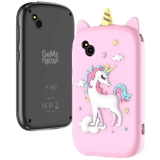 Детский смартфон Elari GamePhone 32Mb, 4Gb, черный/розовый