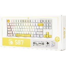 Клавиатура проводная A4Tech Bloody S87 Energy (S87 USB ENERGY WHITE) USB белый/желтый