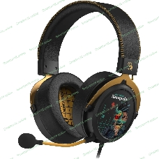 Гарнитура Bloody M595 Renegade чёрный, проводная, съёмный микрофон, подсветка