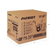 Снегоуборщик PATRIOT PS 707, Двигатель 7л.с до -25 °С; 212 сс; Стартер ручной; Панель c увеличенным диапазоном скоростей 6 вперед/2 назад; Ширина ковша 610мм +100(26
