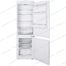 Встраиваемый холодильник HOMSair FB177SW Inverter белый, двухкамерный, 195/75л, морозилка снизу, капельная система