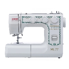 Швейная машина Janome ML77 белый, электромеханическая, вертикальный качающийся, 25 операций, автоматическая петля