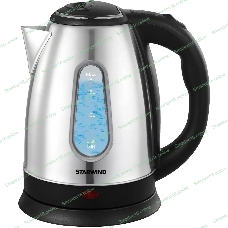 Чайник электрический Starwind SKS2100 1.8 л, 1700 Вт, черный/прозрачный корпус: стекло