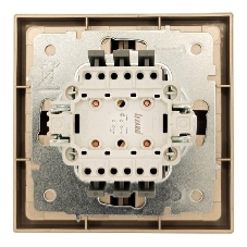 Выключатель 2-кл. СП ZIMA IP20 10А безвинт. зажим зол. LEZARD 704-3688-101QC