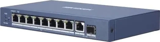 Коммутатор Hikvision DS-3E0510P-E/M(O-STD)(B), 8×1 Гбит/с PoE + 2×1 Гбит/с, неуправляемый