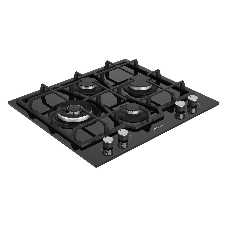 Газовая варочная поверхность Hotpoint HGS 62FD/BK, 4 конфорки, закаленное стекло, 9750 Вт