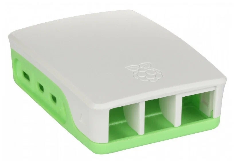 Корпус Qumo ABS Plastic, Raspberry Pi 4, White+Green(RS031)