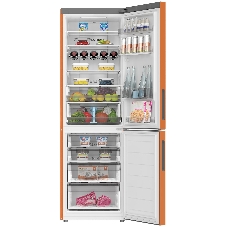 Холодильник Haier C2F636CORGU1 оранжевый двухкамерный 256/108 л морозилка снизу, No Frost