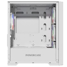 Компьютерный корпус Powercase Alisio Micro X4W V2, Tempered Glass, 4х 120мм ARGB fans, ARGB HUB, белый, mATX (CAMCXW-A4)