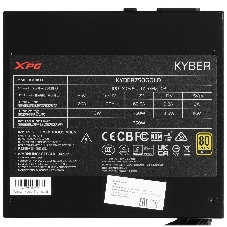 Блок питания ADATA XPG KYBER 750 (KYBER750G-BKCEU), 750Вт, 80 PLUS Gold, 120мм, черный
