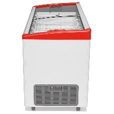 Морозильный ларь FROSTOR GELLAR FG 500 E, белый/красный, 450л, 5 корзин