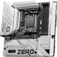 Материнская плата MSI B650M PROJECT ZERO, AM5, AMD B650, 4xDDR5, 4xSATA, 2xM.2, 1xPCIe 4.0 x16, 1xPCIe x1, 1xDP, 1xHDMI, 1x 2.5Gb LAN, 2xUSB-A 2.0, 2xUSB 3.2 Gen 1, 3xUSB 3.2 Gen 2, 3x3.5 мм, 7.1, mATX