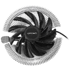 Кулер для процессора Crown CM-S1250TPWM v2 серебристый/черный, 95 мм, алюминий, 2000 об/мин, 28.7 дБ, 4 pin, 125 Вт, 53 мм