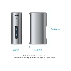 Док-станция Vention TPJH0-EU, USB Type-C, HDMI/VGA/USB/RJ45/SD/3.5мм/PD/DC, USB Type-C