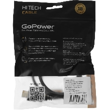 Кабель GoPower HDMI (m)-VGA (m) 1м черный Premium Zip-Lock c подвесом (1/200)