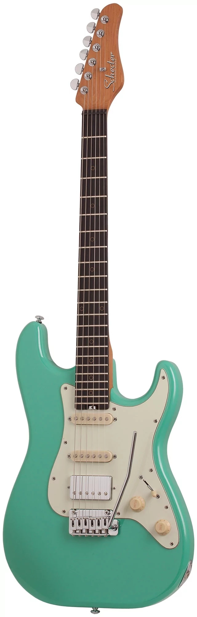 Электрогитара SCHECTER NICK JOHNSTON TRAD-HSS A. GREEN - электрогитара 6-струнная. 22 лада, корпус: ольха, гриф: обоженный клен, накладка черное дерево, на болтах, звукосниматели: HSS Schecter Diamond '78, 2x Schecter Diamond Nick Johnston Single Coil, р