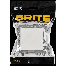 Выключатель 1-клавишный IEK проходной 10А ВС10-1-6-БрБ РФ белый BRITE
