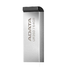 Флешка USB ADATA UR350 (UR350-64G-RSR/BK), 64Gb, USB 3.2, R/W 100/15, серебристый/черный