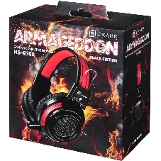 Проводные наушники Oklick HS-G300 черный/красный, полноразмерные, Jack 3.5 мм
