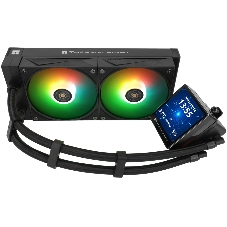 Водяное охлаждение для процессора Thermalright Grand Vision 240 (240mm, LED, Black, ARGB/Fans: 2x120mm, 80.45CFM, 29.4dBA, 2150RPM/Pump height 72.5mm, 6400RPM, Rad thickness 27mm/S: 1700, 1200, 1851, 115X, 2011, 2066, AM5, AM4)