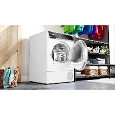 Сушильная машина Bosch WQB245B0ME белый, 9 кг, сушка - конденсационная, программ - 14, 59.8 x 84.2 x 65.1 см