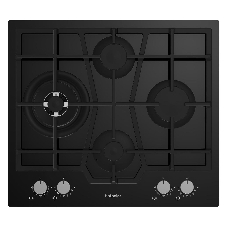 Газовая варочная поверхность Hotpoint HGS 62FD/BK, 4 конфорки, закаленное стекло, 9750 Вт