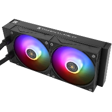 Водяное охлаждение для процессора Thermalright Grand Vision 240 (240mm, LED, Black, ARGB/Fans: 2x120mm, 80.45CFM, 29.4dBA, 2150RPM/Pump height 72.5mm, 6400RPM, Rad thickness 27mm/S: 1700, 1200, 1851, 115X, 2011, 2066, AM5, AM4)