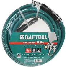 Воздушный шланг KRAFTOOL с фитингами рапид 10 м, 10х15 мм, 20 бар