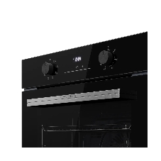 Духовой шкаф Kuppersberg HO 608 X Line, High-Tech, 78 л, цвет черный, цвет фурнитуры нержавеющая сталь, поворотное управление, дисплей, таймер, 8 режимов, макс. температура 310 градусов, телескопические направляющие (на 1 уровень)