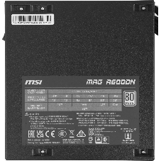 Блок питания MSI MAG A600DN (306-7ZP6B11-809), 600 Вт, 80 PLUS WHITE, 120 мм, черный
