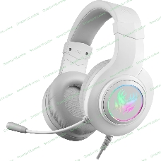 Гарнитура Defender Ghost LED белый, проводная, USB / 2 x mini jack 3.5 мм, подсветка