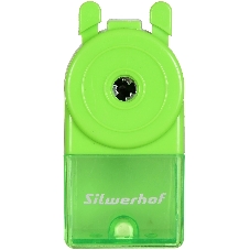 Точилка для карандашей механическая Silwerhof Color, 1 отверстие, зеленый