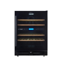 Винный шкаф встраиваемый Cellar Private CP043-2TB чёрный, 129 л, 2 отсека, 43 бут.