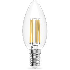 Лампа светодиодная филаментная Gauss Filament 10Вт цок.: E14 свеча св. свеч. бел. теп. (упак.: 10 шт)