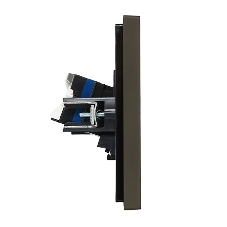 Розетка компьютерная IEK FORTE&PIANO FP333 2-ая RJ45 кат.5E серый