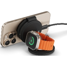Переносное зарядное устройство Satechi Qi2 OntheGo 3-in-1 Wireless Charger, черный