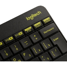 Комплект клавиатура+мышь Logitech MK240 Nano беспроводной, USB, 1000 DPI, чёрный