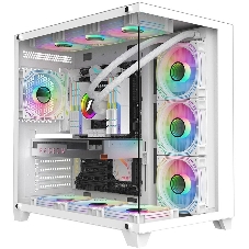 Компьютерный корпус 1STPLAYER MEGAVIEW MV8-TP белый/ATX/MV8-TP-WH