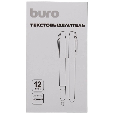 Текстовыделитель Buro Base, скошенный пишущий наконечник, 1-4мм, желтый, коробка