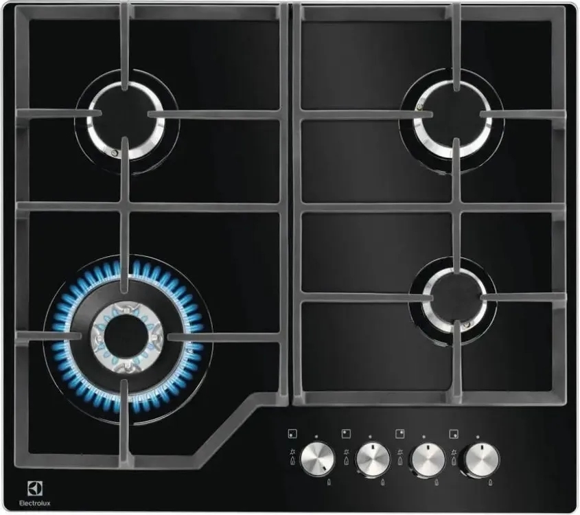 Газовая варочная поверхность Electrolux KGG64362K, 4 конфорки, закаленное стекло, 8900 Вт