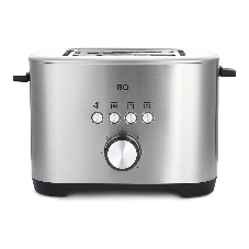 Тостер BQ T1010 чёрный/нержавеющая сталь, 800 Вт, 2 слота