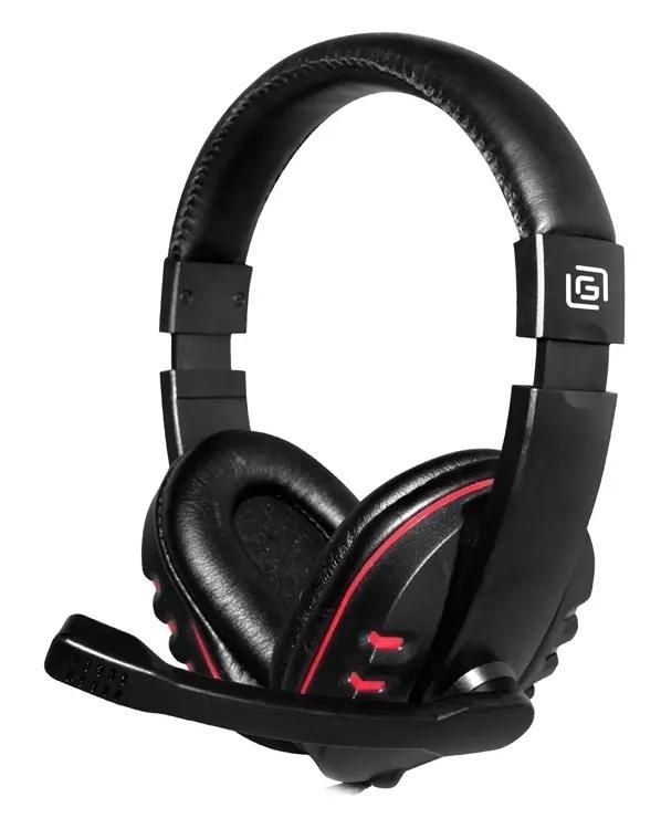 Гарнитура Oklick HS-L380G черный/красный 1.8м мониторы оголовье (JD-032)