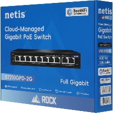 Коммутатор Netis ST210GPD-2G (L2) 10x1 Гбит/с 8PoE 117W настраиваемый