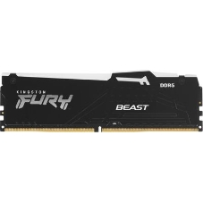 Оперативная память Kingston Fury Beast RGB, DDR5, 32GB (1x32GB), 6400 MHz, CL32, с радиатором, RGB, черный