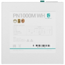 Блок питания Deepcool/GAMERSTORM PN1000M WH (ATX 3.1, 1000W, Full Cable Management, PWM 135мм fan, Active PFC, 80+ GOLD, Active PFC + Full Bridge SRC LLC + DC/DC,Gen5 PCIe, белый) RET