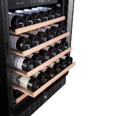 Винный шкаф Temptech CL120DB черный, 261 л, 2 отсека, 94 бут., класс G